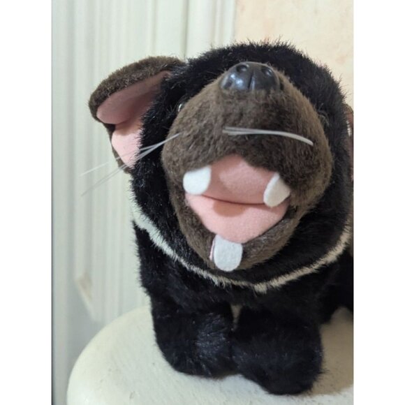 Windmill Toys Plush Australia Tassy Devil Stuffed Animal 12" Realistic Toy black - Picture 3 of 12